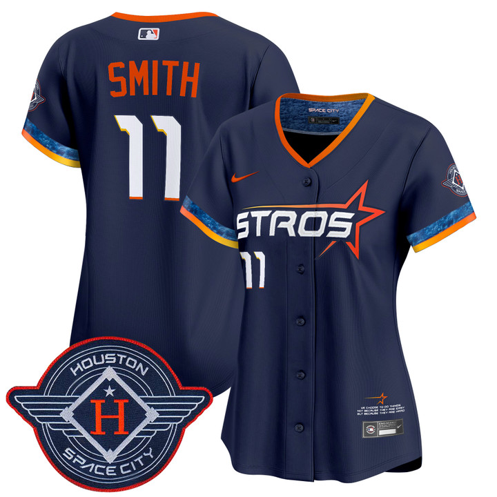 Women's Houston Astros 2025 City Connect Vapor Premier Limited Jersey - Navy Cam Smith
