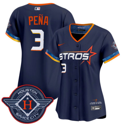 Women's Houston Astros 2025 City Connect Vapor Premier Limited Jersey - Navy Jeremy Pena