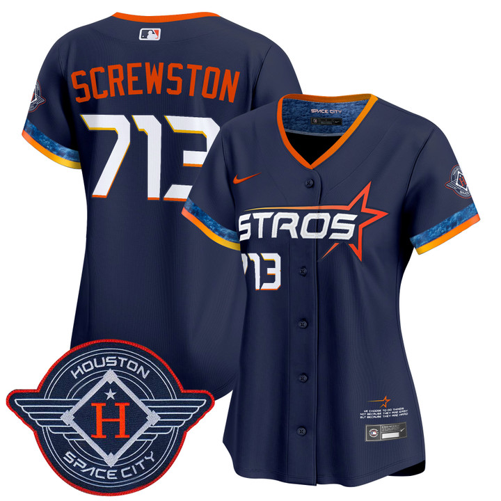 Women's Houston Astros 2025 City Connect Vapor Premier Limited Jersey - Navy Screwston 713