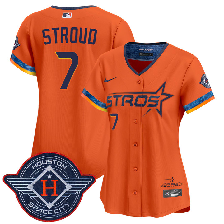 Women's Houston Astros 2025 City Connect Vapor Premier Limited Jersey - Orange CJ Stroud