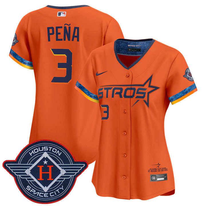 Women's Houston Astros 2025 City Connect Vapor Premier Limited Jersey - Orange Jeremy Pena