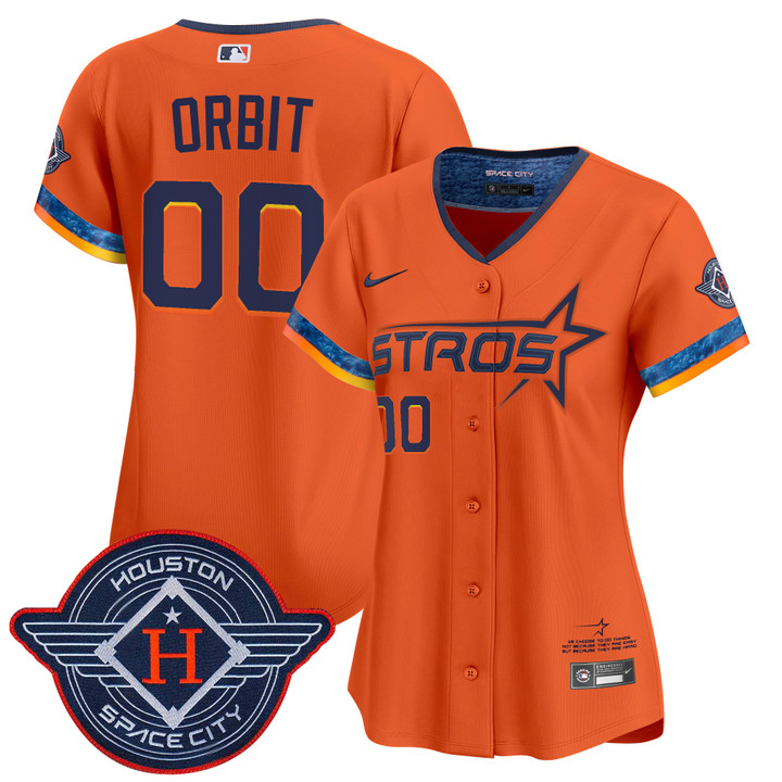 Women's Houston Astros 2025 City Connect Vapor Premier Limited Jersey - Orange Orbit