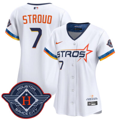 Women's Houston Astros 2025 City Connect Vapor Premier Limited Jersey - White CJ Stroud