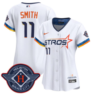 Women's Houston Astros 2025 City Connect Vapor Premier Limited Jersey - White Cam Smith