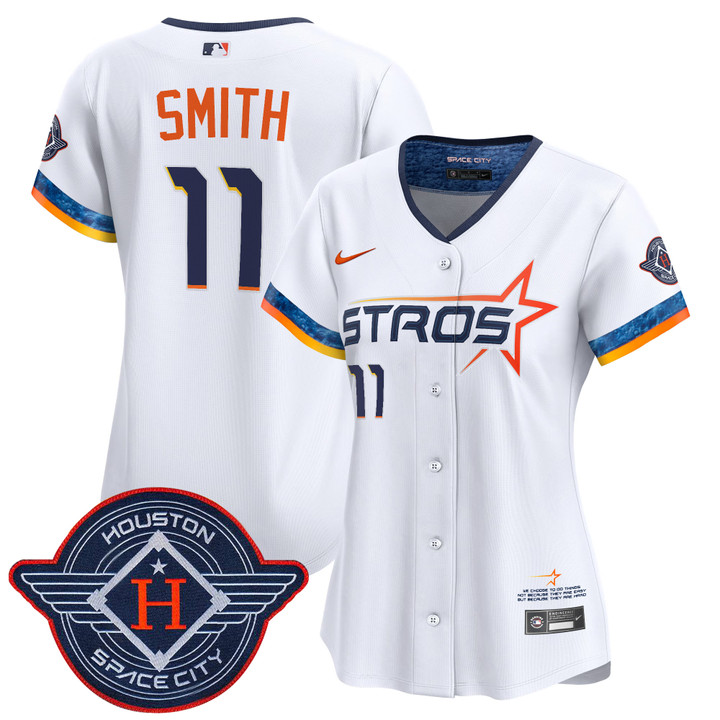 Women's Houston Astros 2025 City Connect Vapor Premier Limited Jersey - White Cam Smith