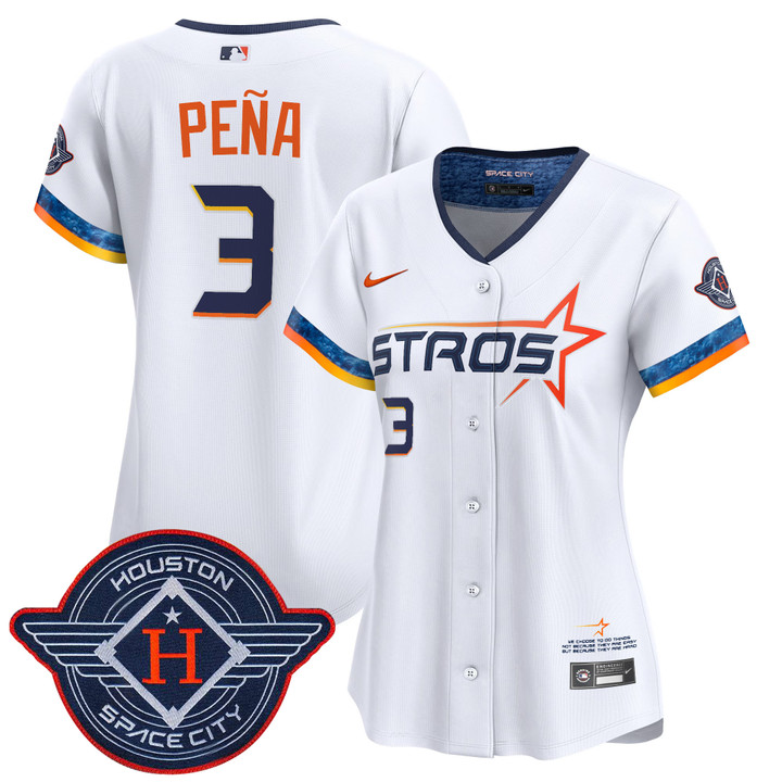 Women's Houston Astros 2025 City Connect Vapor Premier Limited Jersey - White Jeremy Pena