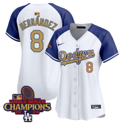 Women's LA Dodgers 2025 Gold Vapor Premier Limited Jersey - Alternate Kike Hernandez