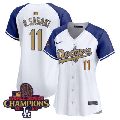 Women's LA Dodgers 2025 Gold Vapor Premier Limited Jersey - Alternate Roki Sasaki