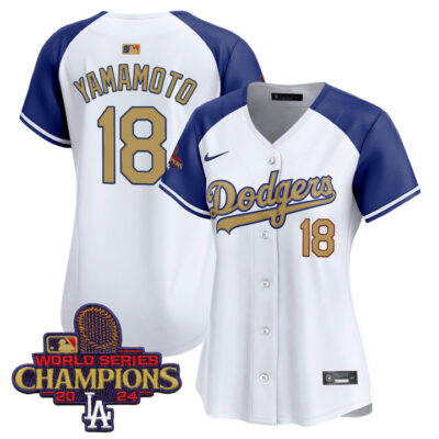 Women's LA Dodgers 2025 Gold Vapor Premier Limited Jersey - Alternate Yamamoto