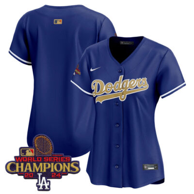 Women's LA Dodgers 2025 Gold Vapor Premier Limited Jersey - Royal Team