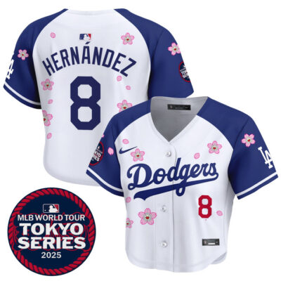 Women's LA Dodgers Tokyo Series 2025 Crop Top Baseball Jersey - Stitched Alternate Kike Hernandez