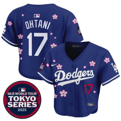 Women's LA Dodgers Tokyo Series 2025 Crop Top Baseball Jersey - Stitched Royal Shohei Ohtani