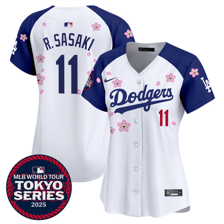 Women's LA Dodgers Tokyo Series 2025 Vapor Premier Limited Jersey V2 - Stitched Alternate Roki Sasaki
