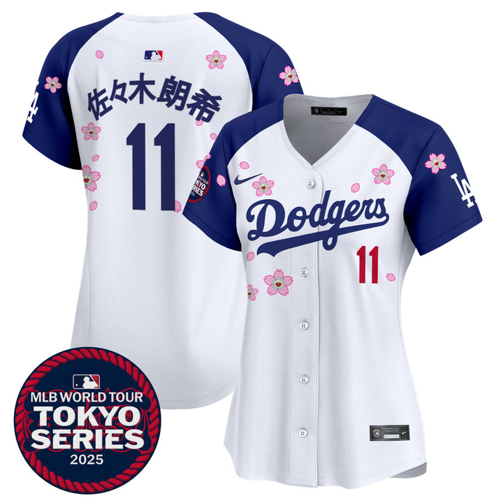 Women's LA Dodgers Tokyo Series 2025 Vapor Premier Limited Jersey V2 - Stitched Alternate Roki Sasaki