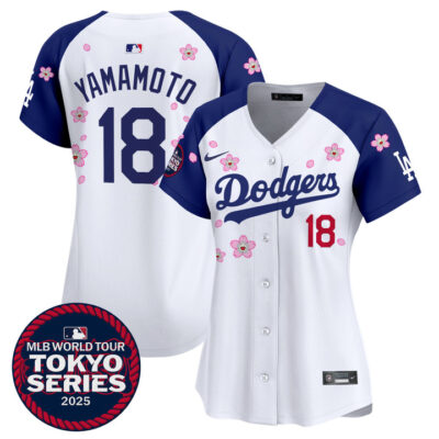 Women's LA Dodgers Tokyo Series 2025 Vapor Premier Limited Jersey V2 - Stitched Alternate Yamamoto