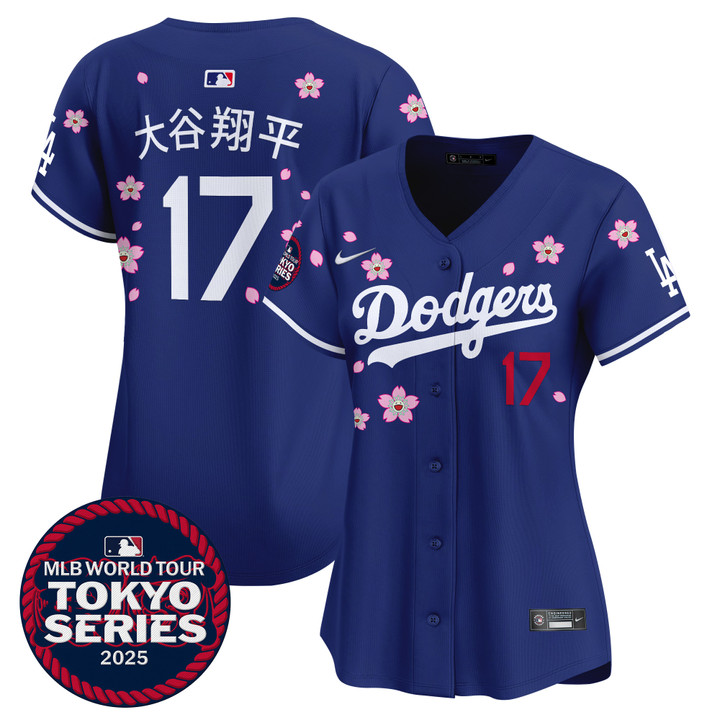 Women's LA Dodgers Tokyo Series 2025 Vapor Premier Limited Jersey V2 - Stitched Royal Shohei Ohtani