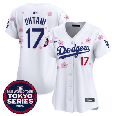 Women's LA Dodgers Tokyo Series 2025 Vapor Premier Limited Jersey V2 - Stitched White Shohei Ohtani