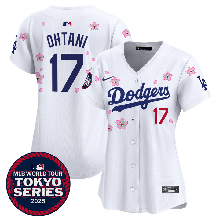 Women's LA Dodgers Tokyo Series 2025 Vapor Premier Limited Jersey V2 - Stitched White Shohei Ohtani