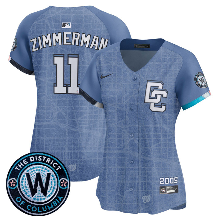 Women's Washington Nationals 2025 City Connect Vapor Premier Limited Jersey - Stitched Blue Ryan Zimmerman