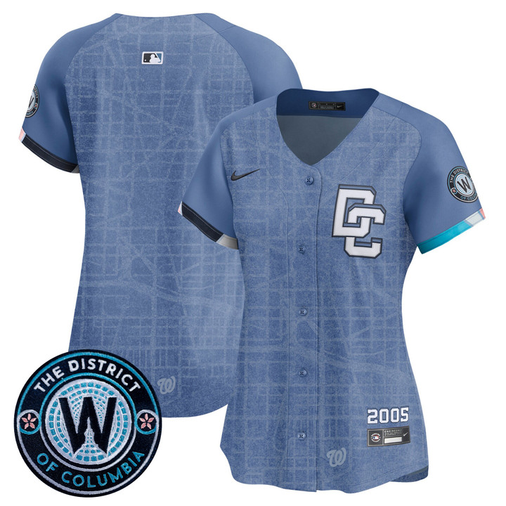 Women's Washington Nationals 2025 City Connect Vapor Premier Limited Jersey - Stitched Blue Team