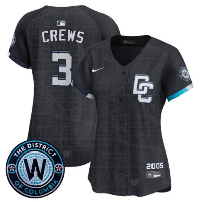 Women's Washington Nationals 2025 City Connect Vapor Premier Limited Jersey - Stitched Navy Dylan Crews