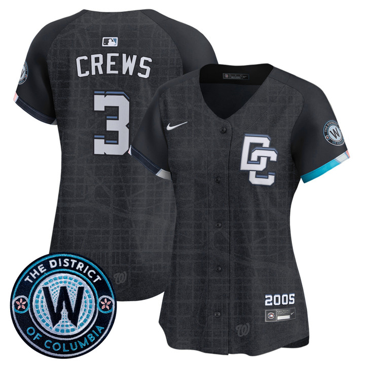 Women's Washington Nationals 2025 City Connect Vapor Premier Limited Jersey - Stitched Navy Dylan Crews