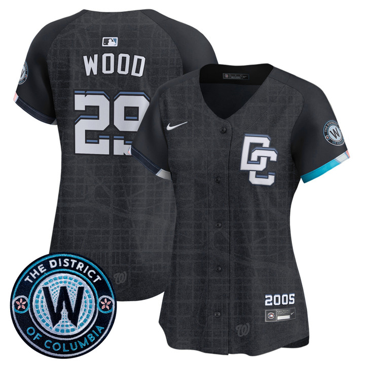 Women's Washington Nationals 2025 City Connect Vapor Premier Limited Jersey - Stitched Navy James Wood