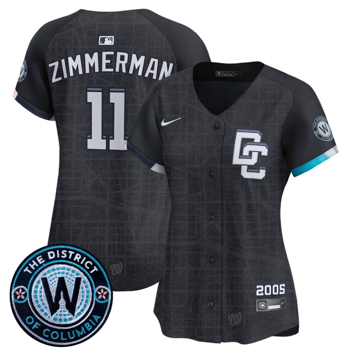 Women's Washington Nationals 2025 City Connect Vapor Premier Limited Jersey - Stitched Navy Ryan Zimmerman