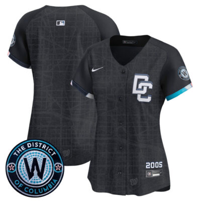 Women's Washington Nationals 2025 City Connect Vapor Premier Limited Jersey - Stitched Navy Team