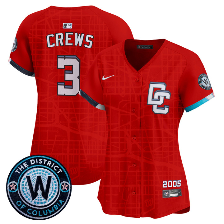 Women's Washington Nationals 2025 City Connect Vapor Premier Limited Jersey - Stitched Red Dylan Crews