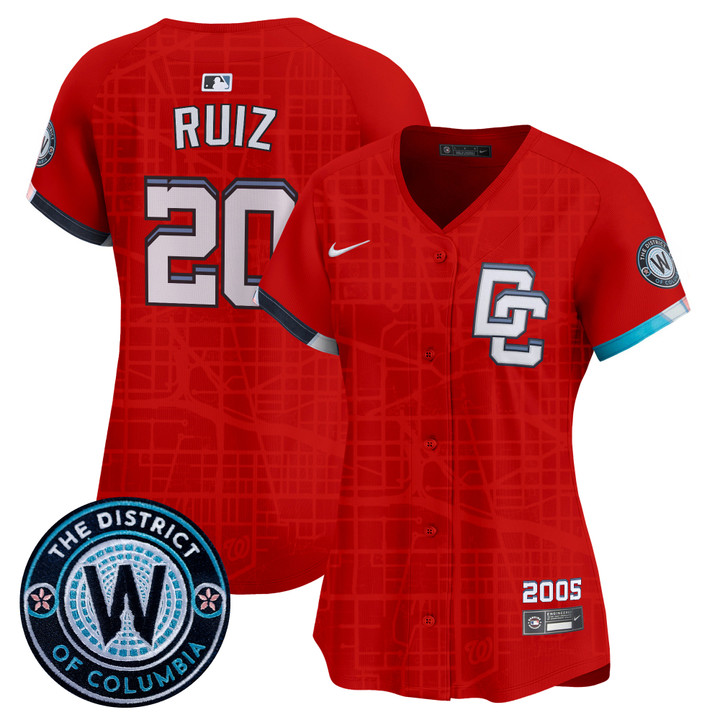 Women's Washington Nationals 2025 City Connect Vapor Premier Limited Jersey - Stitched Red Keibert Ruiz