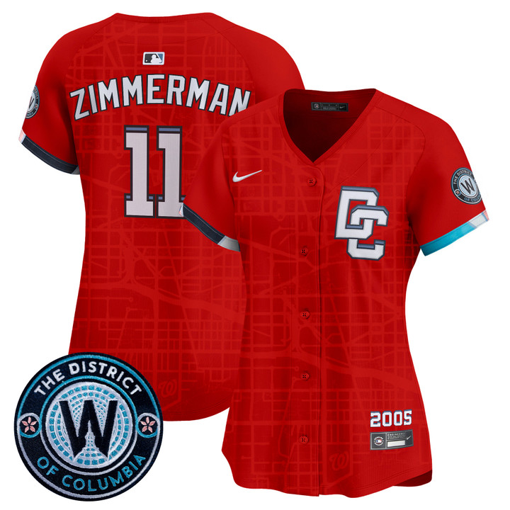 Women's Washington Nationals 2025 City Connect Vapor Premier Limited Jersey - Stitched Red Ryan Zimmerman