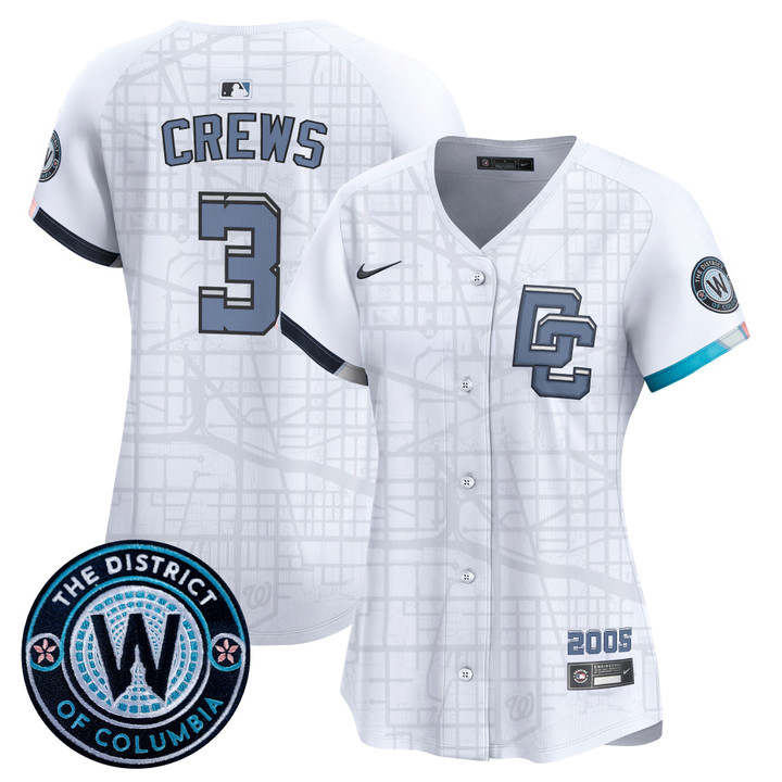 Women's Washington Nationals 2025 City Connect Vapor Premier Limited Jersey - Stitched White Dylan Crews