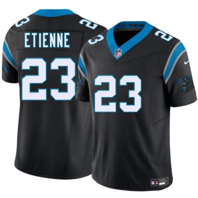Carolina Panthers #23 Trevor Etienne Black 2025 Draft F.U.S.E. Vapor Limited Football Stitched Jersey