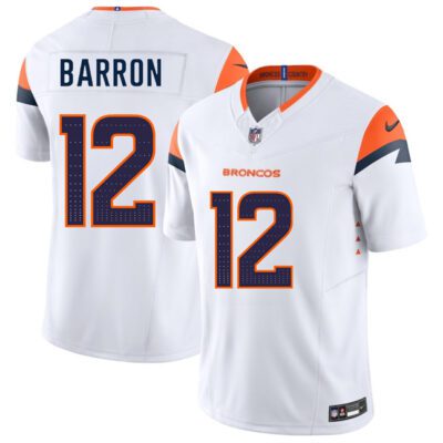 Denver Broncos #12 Jahdae Barron White 2025 Draft F.U.S.E. Vapor Limited Football Stitched Jersey
