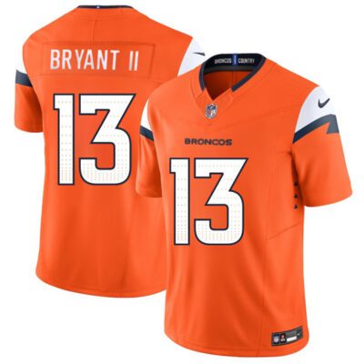 Denver Broncos #13 Pat Bryant II Orange 2025 Draft F.U.S.E. Vapor Limited Football Stitched Jersey