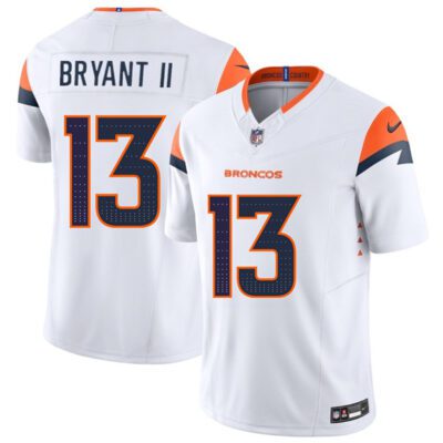 Denver Broncos #13 Pat Bryant II White 2025 Draft F.U.S.E. Vapor Limited Football Stitched Jersey
