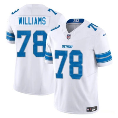 Detroit Lions #78 Tyleik Williams White 2025 Draft F.U.S.E. Vapor Limited Football Stitched Jersey