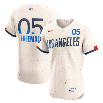 Freddie Freeman Los Angeles Dodgers City Connect Elite Jersey - Cream