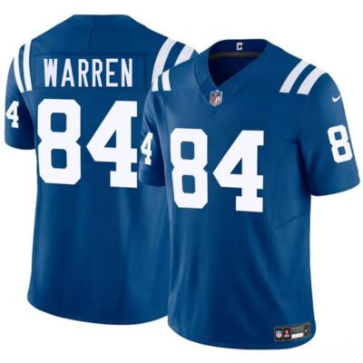 Indianapolis Colts #84 Tyler Warren Blue 2025 Draft F.U.S.E. Vapor Limited Football Stitched Jersey