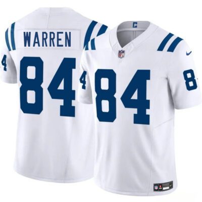 Indianapolis Colts #84 Tyler Warren White 2025 Draft F.U.S.E. Vapor Limited Football Stitched Jersey