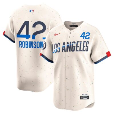 Jackie Robinson Los Angeles Dodgers City Connect Limited Player Jersey - Cream