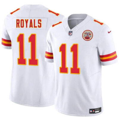 Kansas City Chiefs #11 Jalen Royals White 2025 Draft F.U.S.E. Vapor Untouchable Limited Football Stitched Jersey