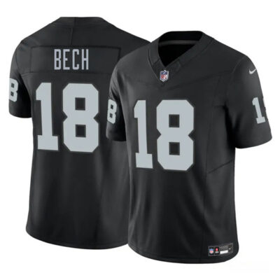 Las Vegas Raiders #18 Jack Bech Black 2025 Draft F.U.S.E. Vapor Untouchable Football Stitched Jersey
