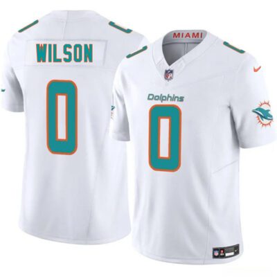 Miami Dolphins #0 Zach Wilson White 2025 Draft F.U.S.E. Vapor Limited Football Stitched Jersey