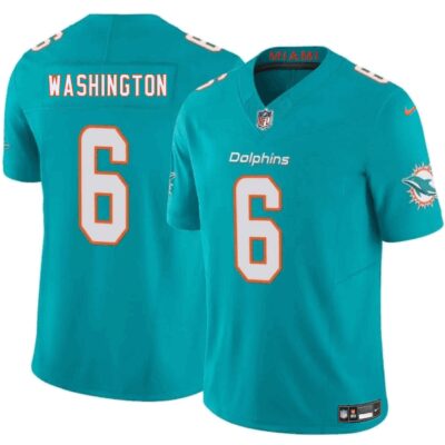 Miami Dolphins #6 Malik Washington Aqua 2025 Draft F.U.S.E. Vapor Limited Football Stitched Jersey