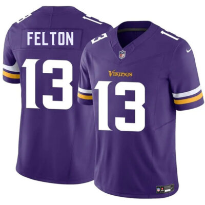 Minnesota Vikings #13 Tai Felton Purple 2025 Draft F.U.S.E. Vapor Untouchable Limited Football Stitched Jersey