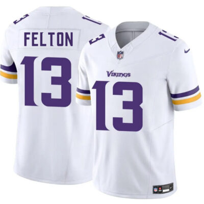 Minnesota Vikings #13 Tai Felton White 2025 Draft F.U.S.E. Vapor Untouchable Limited Football Stitched Jersey