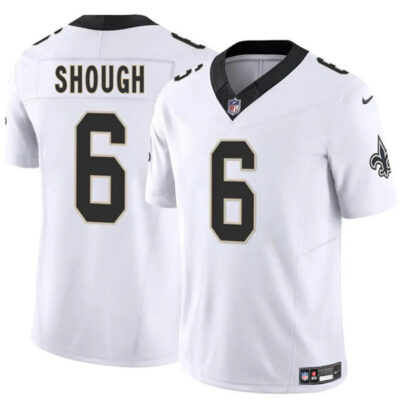 New Orleans Saints #6 Tyler Shough White 2025 Draft F.U.S.E. Vapor Limited Football Stitched Jersey