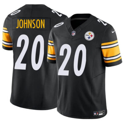 Pittsburgh Steelers #20 Kaleb Johnson Black 2025 Draft F.U.S.E. Vapor Limited Football Stitched Jersey